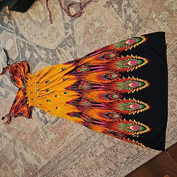 XS/S stretchy, vibrant, colorful maxi dress - Picture 7 of 7